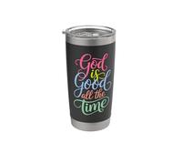 God Is Good All The Time Chrétien Mignon verset biblique Gobelet isotherme en acier inoxydable double paroi