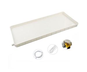 GODARM Bac d'égouttement du Climatiseur fabriqué en PVC avec Tuyau de Vidange 2M/3M/4M/5M Boucle et Fil de Fer - Bac de Récupération des Condensats (Size : 1-2P-2M)