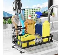 Godboat Porte-éponge pour évier de Cuisine, Porte-éponge à Vaisselle sans perçage, Panier d'évier pour économiser de l'espace, Porte-éponge en Acier Inoxydable 304 avec bac d'égouttement Amovible en