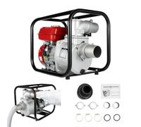 Goddlgjik 7,5 CV Pompe à Eau Thermique 4 Temps Eaux Usées Motopompe Essence | 60 m³/h, Hauteur de Refoulement 28 m, Raccord 76 mm (3"), pour Drainage, Irrigation, Lavage et Arrosage