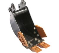 Godet pour mini-pelle en métal, 200 mm (7,87 pouces), pour des travaux d'excavation jusqu'à 2 tonnes, accessoire robuste avec dents en acier allié.