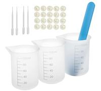 Godets doseurs en silicone pour résine 100ml Antiadhésifs et Résistants à | Lot de godets doseurs en silicone pour résine pour la , sous-verres, , fabrication de savon et de