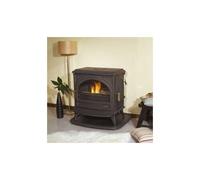 Poêle bois bûche GODIN Petit Carvin 9Kw - Anthracite - 366102
