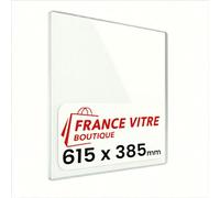 Godin - modèle : 3158-615 x 385 x 4 mm - Vitre d’Insert pour cheminée et poêle à Bois - Verre de Rechange Haute température - jusqu'à 800°C