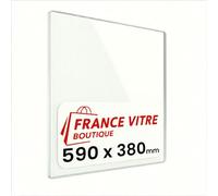 Godin - modèle : 5152-590 x 380 x 4 mm - Vitre d’Insert pour cheminée et poêle à Bois - Verre de Rechange Haute température - jusqu'à 800°C