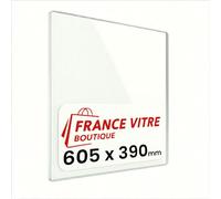 Godin - modèle : superchauff - 605 x 390 x 4 mm - Vitre d’Insert pour cheminée et poêle à Bois - Verre de Rechange Haute température - jusqu'à 800°C