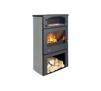Godin Poêle à bois 9kw noir - 363117CGRISARG