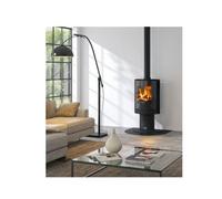 Godin Poêle à bois Tamaris 411110NOIR Fonte Noir 70 m2