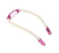 GodtKowty Lampe de lecture tour de cou rechargeable USB rose et blanc, liseuse LED mains libres pliable à 360°, lampe de cou pour lire au lit, tricot, voyage, camping, 4 modes d’éclairage