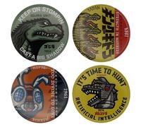 Godzilla Lot de 4 dessous de verre antidérapants imprimés