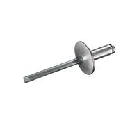 GOEBEL® - 250 x Rivets aveugles (Ø x L) 5 x 14 mm - Aluminium AlMG 3,5/ Acier zingué - Tête large - STANDARD - 7371150140