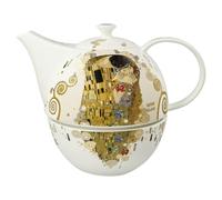 Goebel Artis Orbis 67-013-61-1 Théière avec réchaud en porcelaine de Gustav Klimt Dimensions : 25, x 16,5 x 20 cm