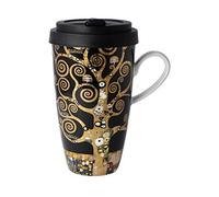 Goebel Coffee to Go 67-017-06-1 Gustav Klimt Der Lebensbaum Tasse d'artiste avec couvercle 12,5 x 8,5 x 15 cm 0,5 l