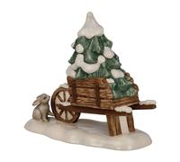 Goebel Figurine brouette Forêt d'hiver en Porcelaine, Hauteur 10 cm, 66-704-23-1