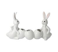 Goebel Figurine de Lapin avec Vase Spring Feelings - Blanc Neige - Pâques