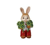 Goebel Figurine Lapin « Viel Glück » - en faïence - Dimensions : 6,5 x 4,5 x 12 cm - 66-845-88-1