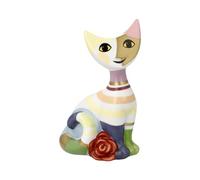 Goebel Figurine Mini Chat Carla Rosina Wachtmeister en Porcelaine génoise, Couleur : Multicolore, Dimensions : 3 x 5 x 8 cm, 31-400-92-1