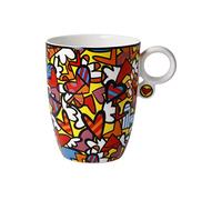 Goebel Romero Britto 66-452-84-1 Tasse à café en Porcelaine Fine All We Need is Love Pop Art 9,5 x 13 x 11 cm