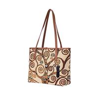 Goebel Sac à bandoulière Gustav Klimt - L'arbre de vie de la collection Artis Or imensions : 38 x 13 x 27,67-061-69-1, Beige/marron/multicolore, 38x13x27, Sac de voyage en cuir synthétique et