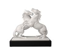 Goebel Studio 8 Chevaux Figurine de Cheval en Porcelaine génoise 32 cm Élégante Figurine décorative Moderne Objet d'art pour Le Salon