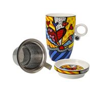 Goebel Tasse à thé avec couvercle et passoire A New Day Romero Britto - Pop Art