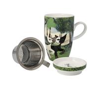 Goebel Una passeggiata nel verde Rosina Wachtmeister Tasse à thé avec couvercle et infuseur