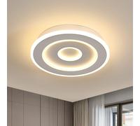 Goeco 28W Plafonnier LED, Luminaire Plafonnier Rond, Blanc Froid 3000K, Lampe de Plafond Moderne pour Couloir, Balcon, Cuisine, Chambre à Coucher