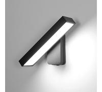Goeco Applique Murale Exterieur LED 17W Étanche IP65 6500K, Noir | Applique Lumiere Pivotante à 350°, Lampe Murale Intérieur Moderne en Aluminium pour Jardin, Terrasse, Couloir, Salon