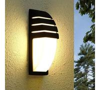 Goeco Applique Murale Exterieure, 12W 1300LM 3000K Etanche IP65, Noir | Lampe Murales LED Lumière Chaude, Appliques LED Luminaire Mural Pour Cour, Chambre, Salon, 22.5CM x 8CM