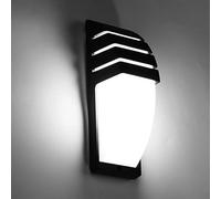Goeco Applique Murale Extérieure LED, 12W 1300LM IP65 Étanche Lampe Murale 3000K Lumière Chaude, Luminaire Mural Noir pour Cour, Jardin, Chambre, Salon, 22.5CM x 8CM