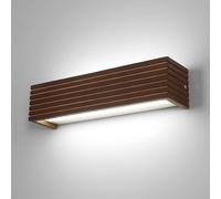 Goeco Applique Murale LED, 18W Appliques Murales Interieures en Bois Moderne, Lumière Blanche Froide 6500K Lampe Miroir Salle de Bain pour Chambre à Coucher, Escalier, Couloir