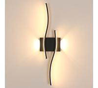 Goeco Applique Murale LED Intérieure, 20W 59CM Lampe Murale Moderne en Acrylique Noir Lumière Chaude 3000K pour Salon, Chambre, Couloir, Restaurant