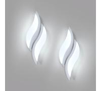 Goeco Lot de 2 Appliques Murales Intérieur LED, 12W 6500K, Blanc