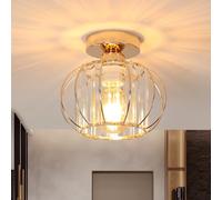 Goeco Plafonnier Cristal Or Moderne Ø 19 CM Douille E27