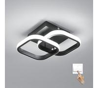 Goeco Plafonnier LED Carré 22W 2700LM 3000K/4500K/6500K, Noir