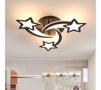 Goeco Plafonnier LED Dimmable avec Télécommande 30W 51CM, Noir