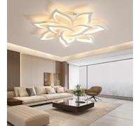 Goeco Plafonnier LED, Luminaire Plafonnier 60W, Lampe de Plafond Moderne de Pétale pour Salon Chambre Cuisine Salle à Manger, lumière chaude 3000K, Dia 80cm