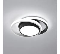 Goeco Plafonnier LED Moderne 32W 2350LM 6500K Rond, Blanc+Noir