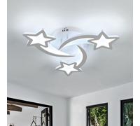 Goeco Plafonnier LED Moderne, 40W 4500LM 6500K 5-Étoile 54CM, Blanc