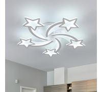Goeco Plafonnier LED Moderne, 60W 6700LM 6500K 5-Étoile 65CM, Blanc