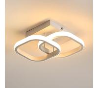 Goeco Plafonnier LED Moderne Carré 22W 2700LM 3000K, Blanc