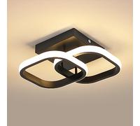 Goeco Plafonnier LED Moderne Carré 22W 2700LM 3000K, Noir
