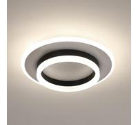 Goeco Plafonnier LED Rond Moderne 28W 3150LM 4500K Blanc+Noir 30CM