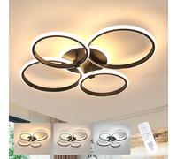 Goeco Plafonnier LED Ronde Dimmable avec Telecommande, 39W 69CM