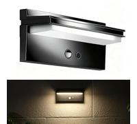 GOEDCH Lampes solaires d'extérieur avec détecteur de mouvement : Applique murale solaire LED extérieure à 4 modes d'éclairage avec détecteur de mouvement, lampe solaire étanche IPX5 pour terrasse, por