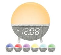 GOEDCH Réveil Lever de Soleil avec écran LED: Réveil Numérique, 7 Sons Naturels, Fonction Répétition pour Chambre, Adultes et Enfants