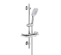 Görbach Ensemble de douche Barre de douche avec support de tête de douche, pomme de douche avec flexible et support, barre de douche 70nm avec support de douche/porte-savon Douche à main