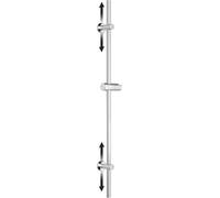 Görbach Colonne de douche en acier inoxydable sans mitigeur robinet, Barre de douche avec support mural flexible réglable de 30 à 94 cm - Compatible avec les trous de perçage existants
