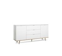 GÖTEBORG Buffet bas - Style scandinave - Décor chene et blanc - L 180 cm