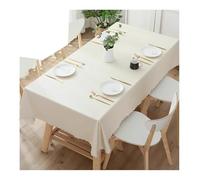 GOEXCPL Nappe carrée Anti-Taches, PVC épaissi, 350 g/m², Facile à Nettoyer, Beige, 100 x 100 cm